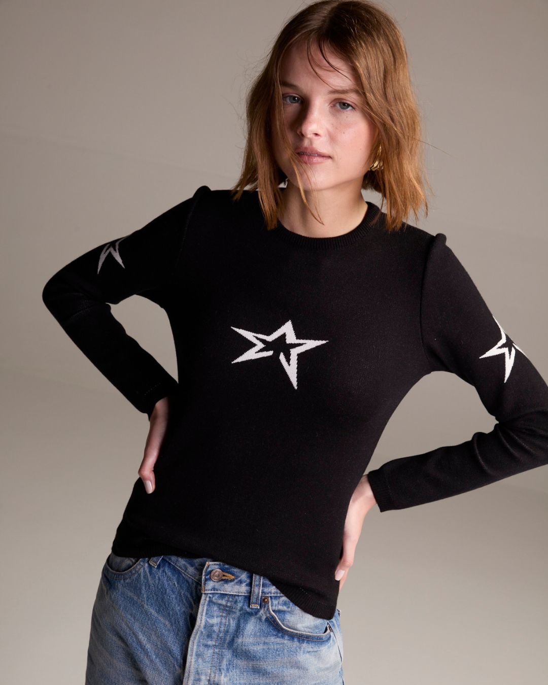 Blusa Estrela Ski preto - Maria Pavan