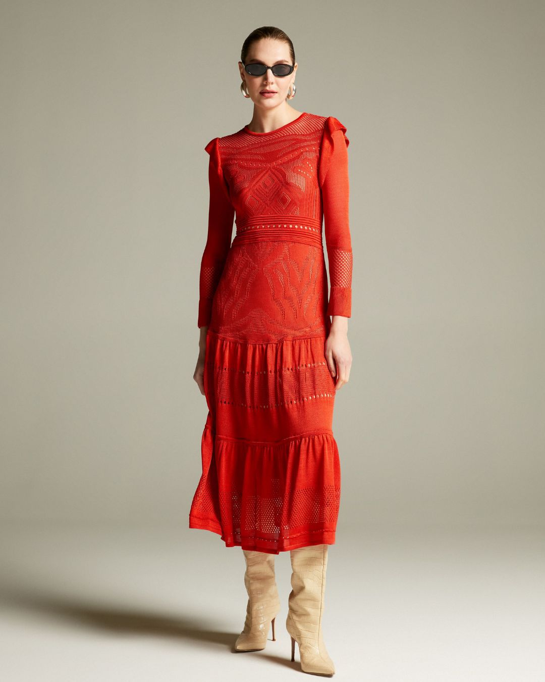 Vestido Oslo Midi Laranja - Maria Pavan