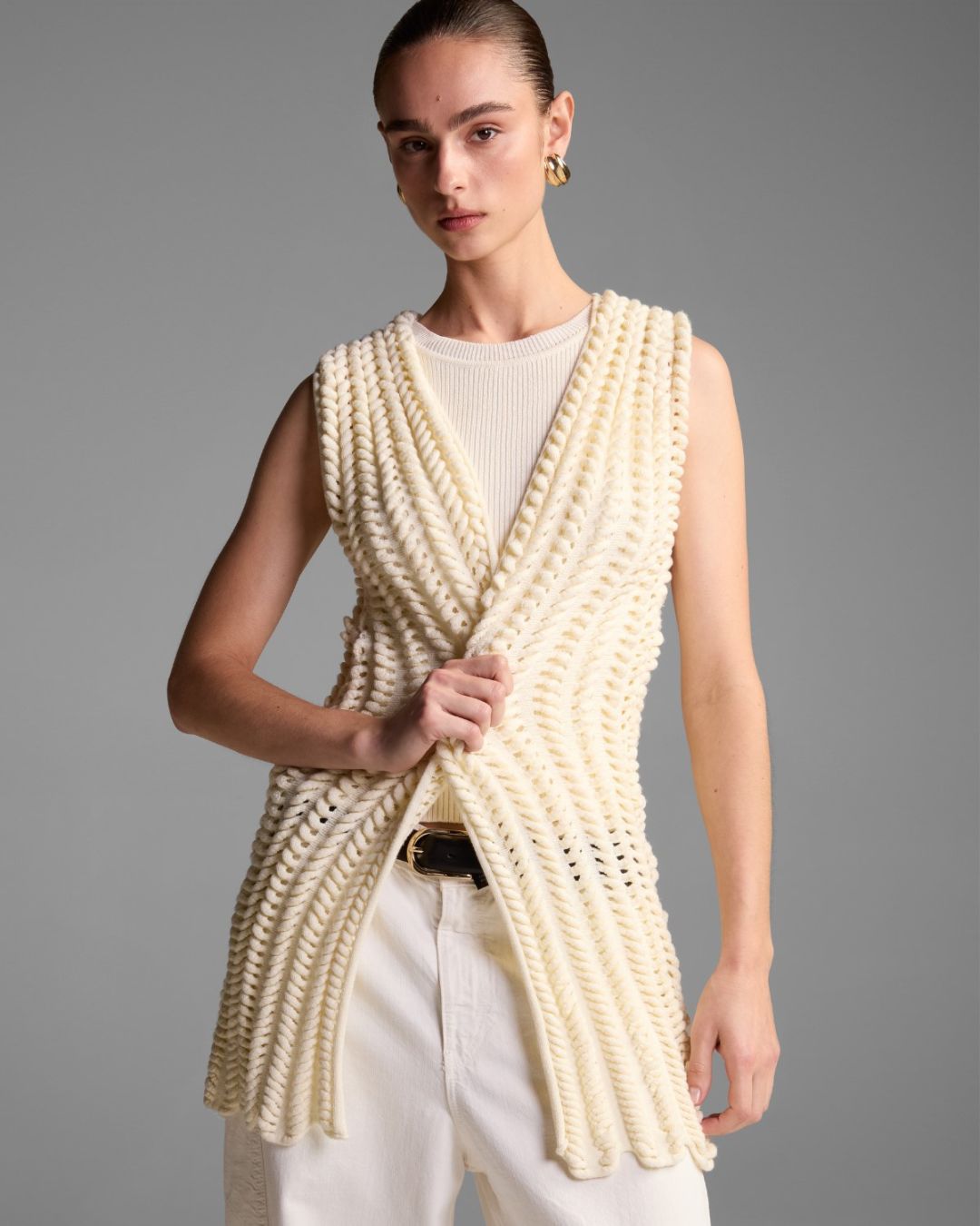 Colete Brooklyn Off White - Maria Pavan