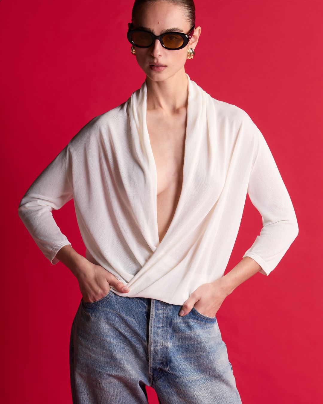 Blusa Boho Decotada Letícia Off White - Maria Pavan
