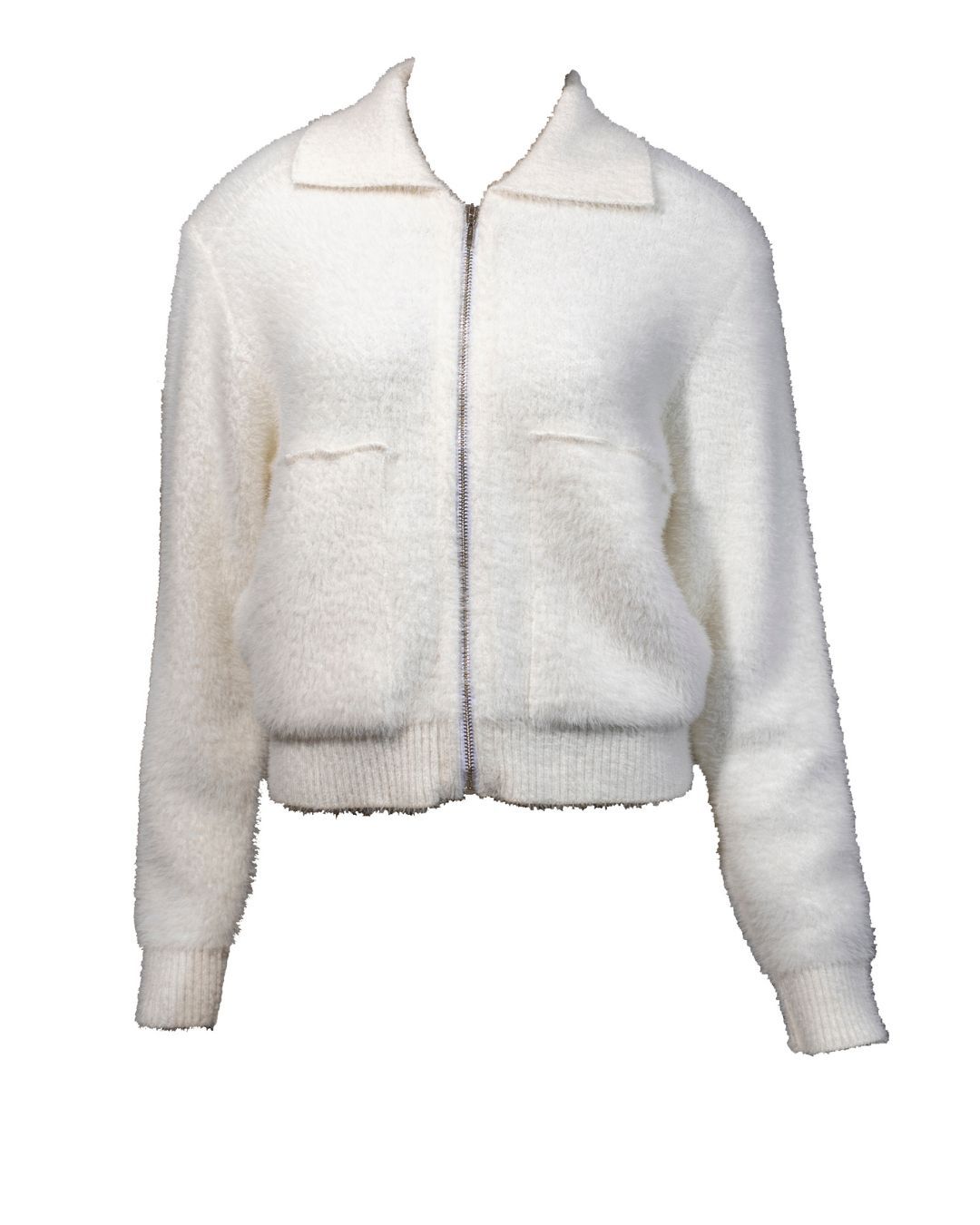 Casaco Met Off White - Maria Pavan