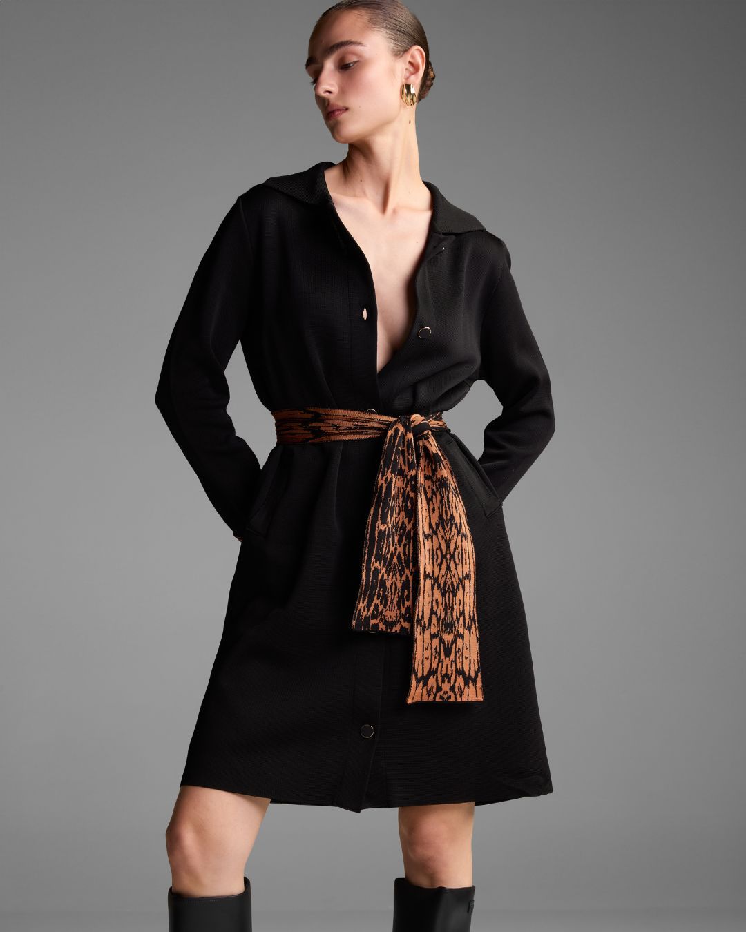 Casaco Trench Coat Panther Preto - Maria Pavan