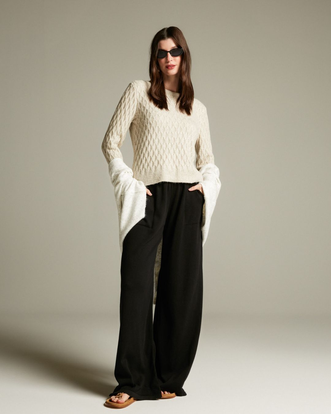 Calça Pantalona Preta - Maria Pavan