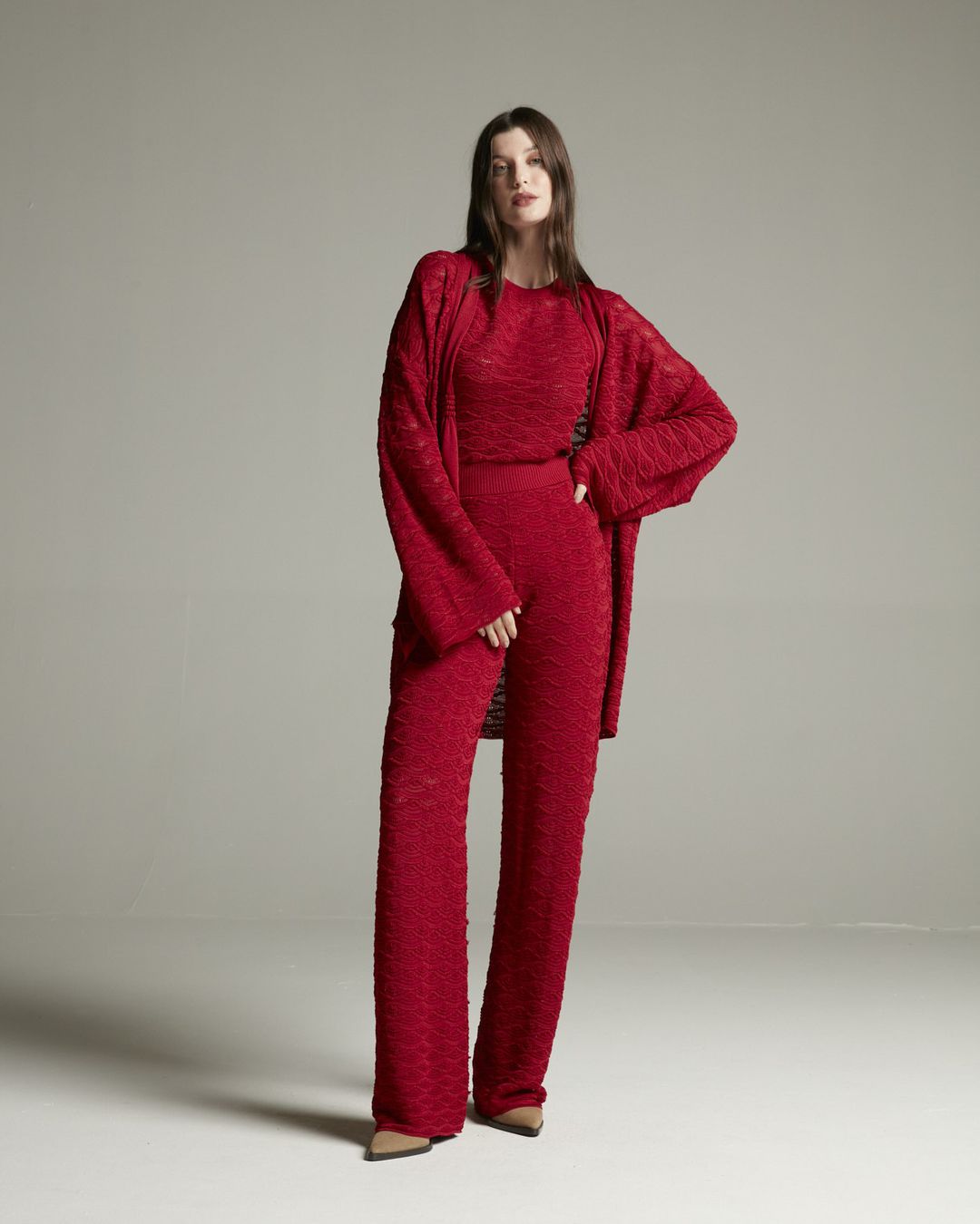 Calça Ottawa vermelho- - Maria Pavan