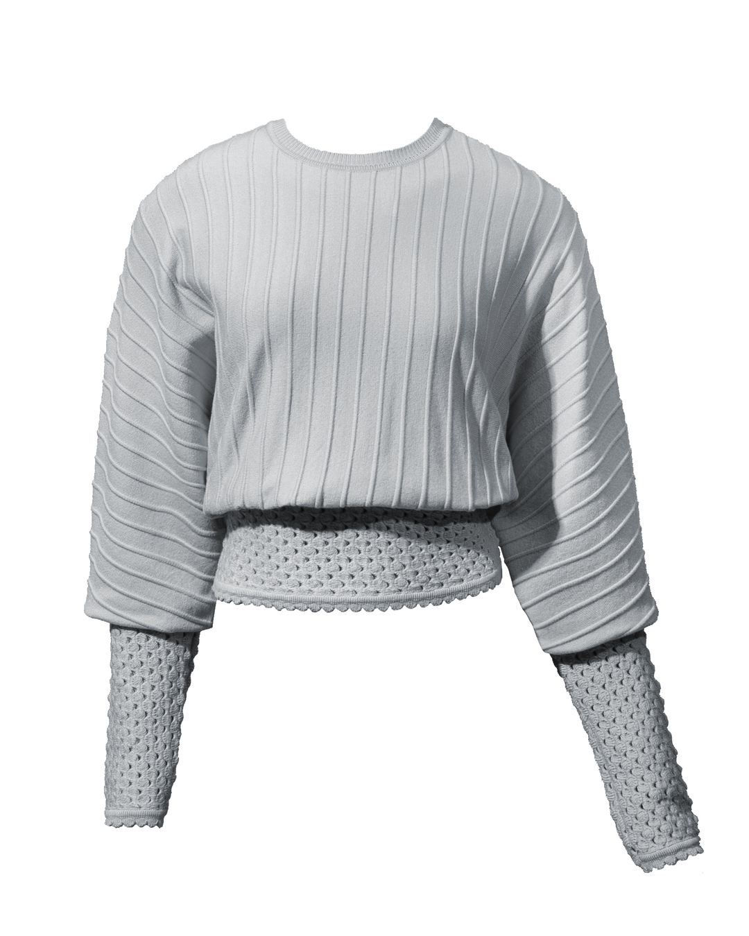Blusa Guipir Cinza - Maria Pavan