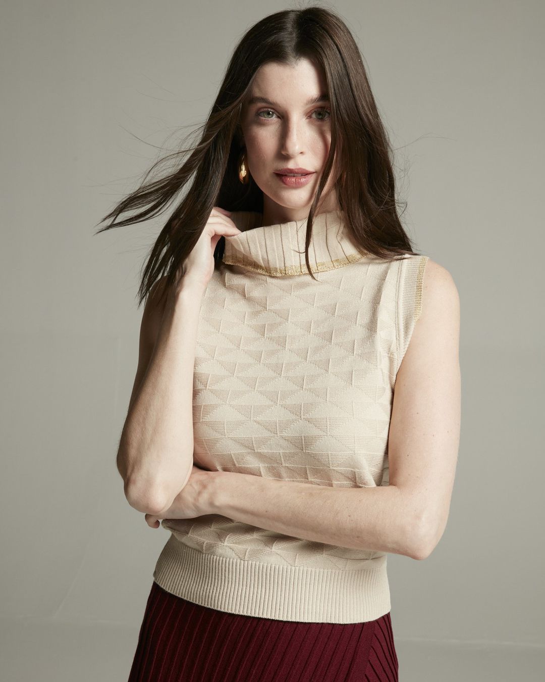 Blusa Bergen Nude- - Maria Pavan
