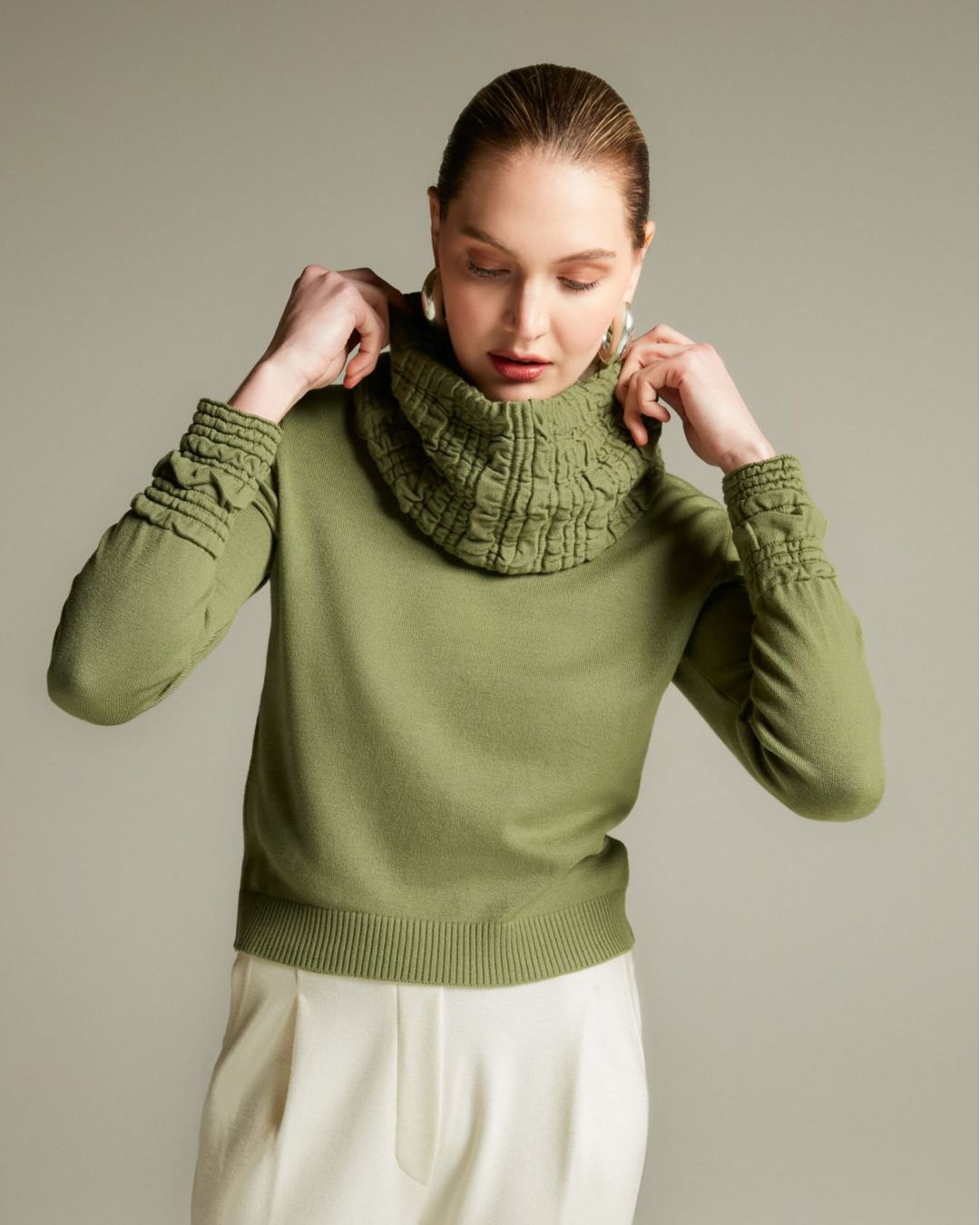 Blusa Pori Verde Militar- - Maria Pavan