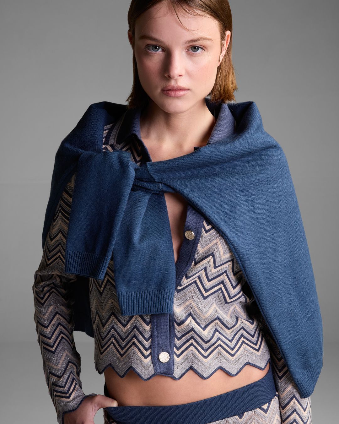 Cardigan Chevron Eclat - Maria Pavan