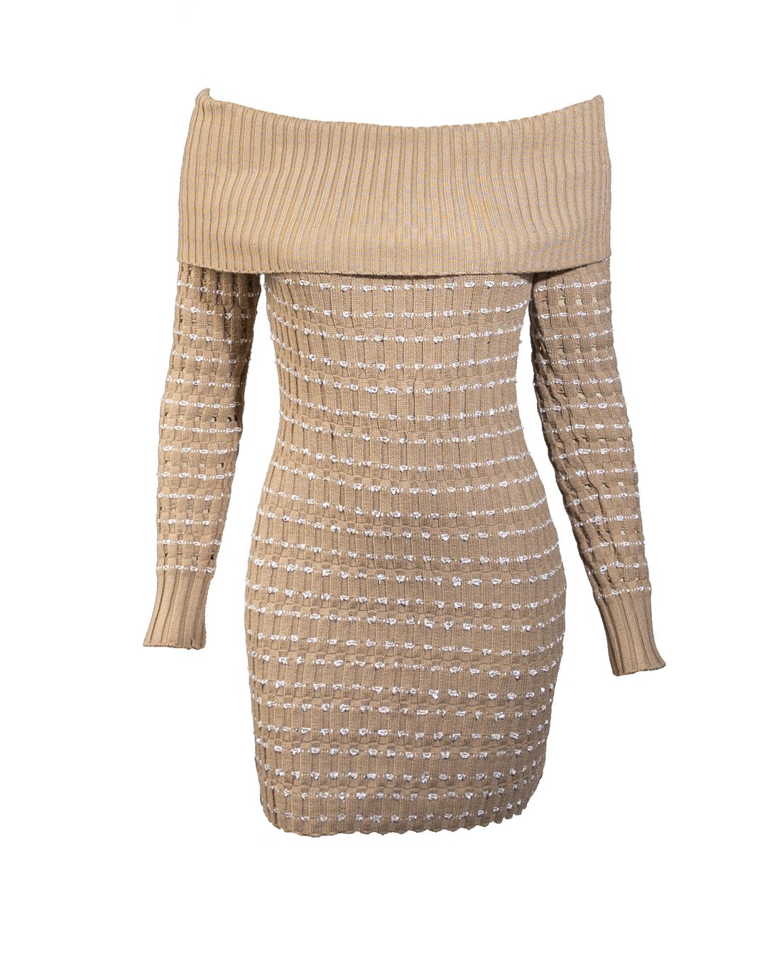 VESTIDO CURTO PLAZA BEGE CAMEL - Maria Pavan