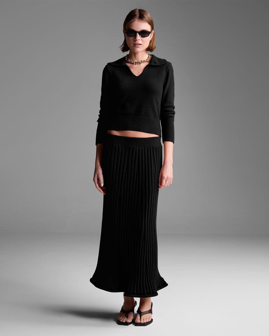 SAIA MIDI PRINCE PRETO - Maria Pavan