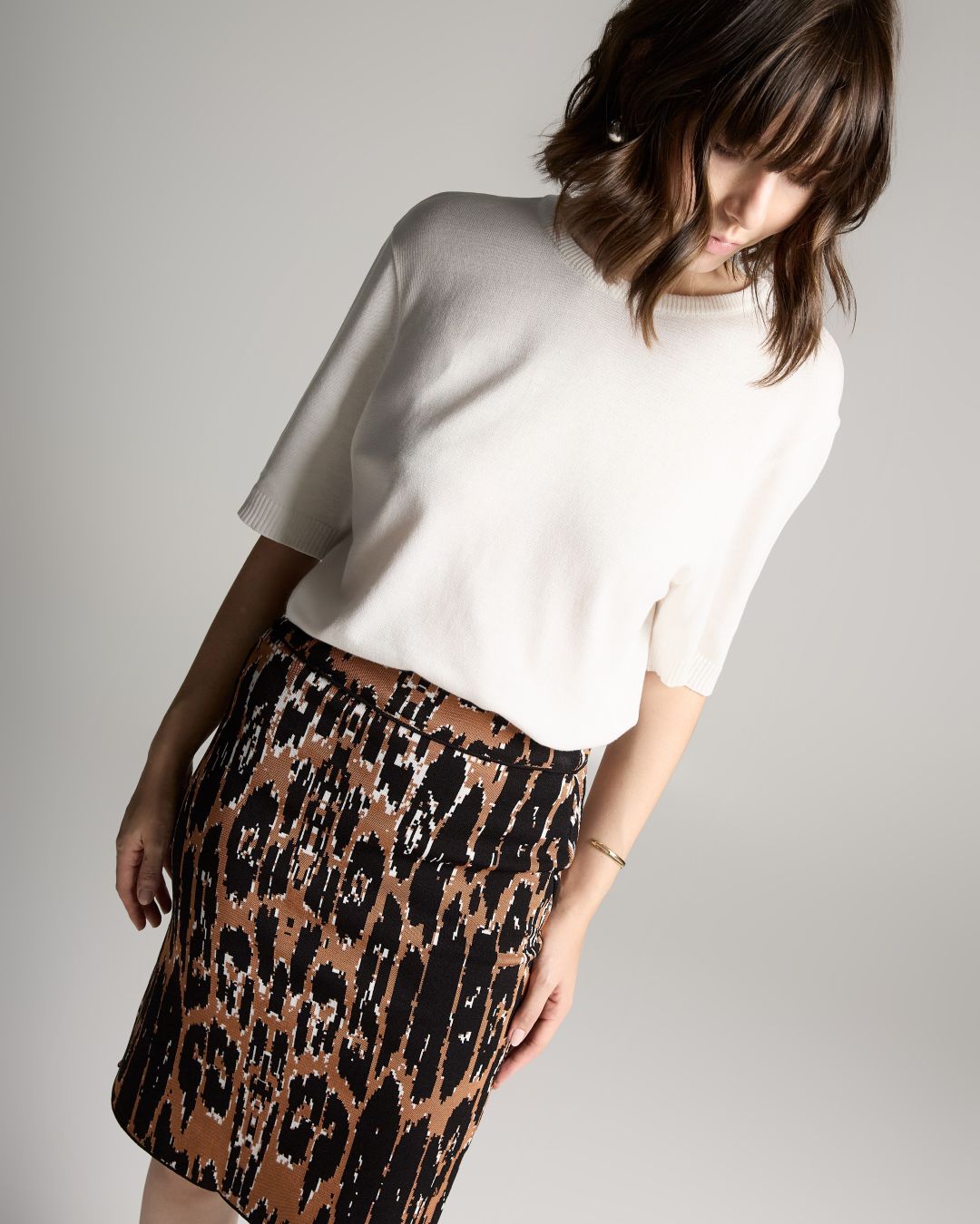 Saia Panter Animal Print Jacquard - Maria Pavan