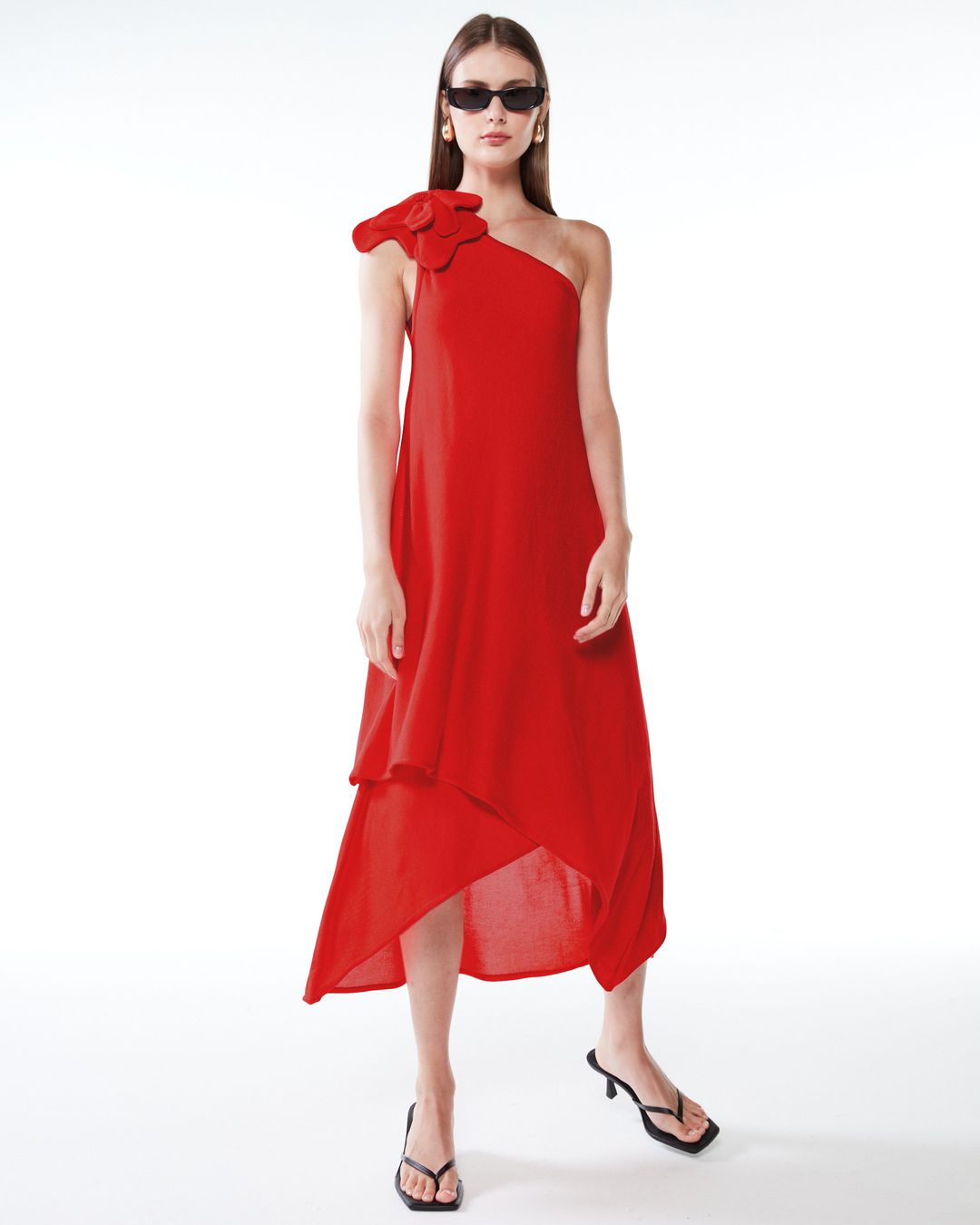 Vestido Antheia Vermelho - Maria Pavan