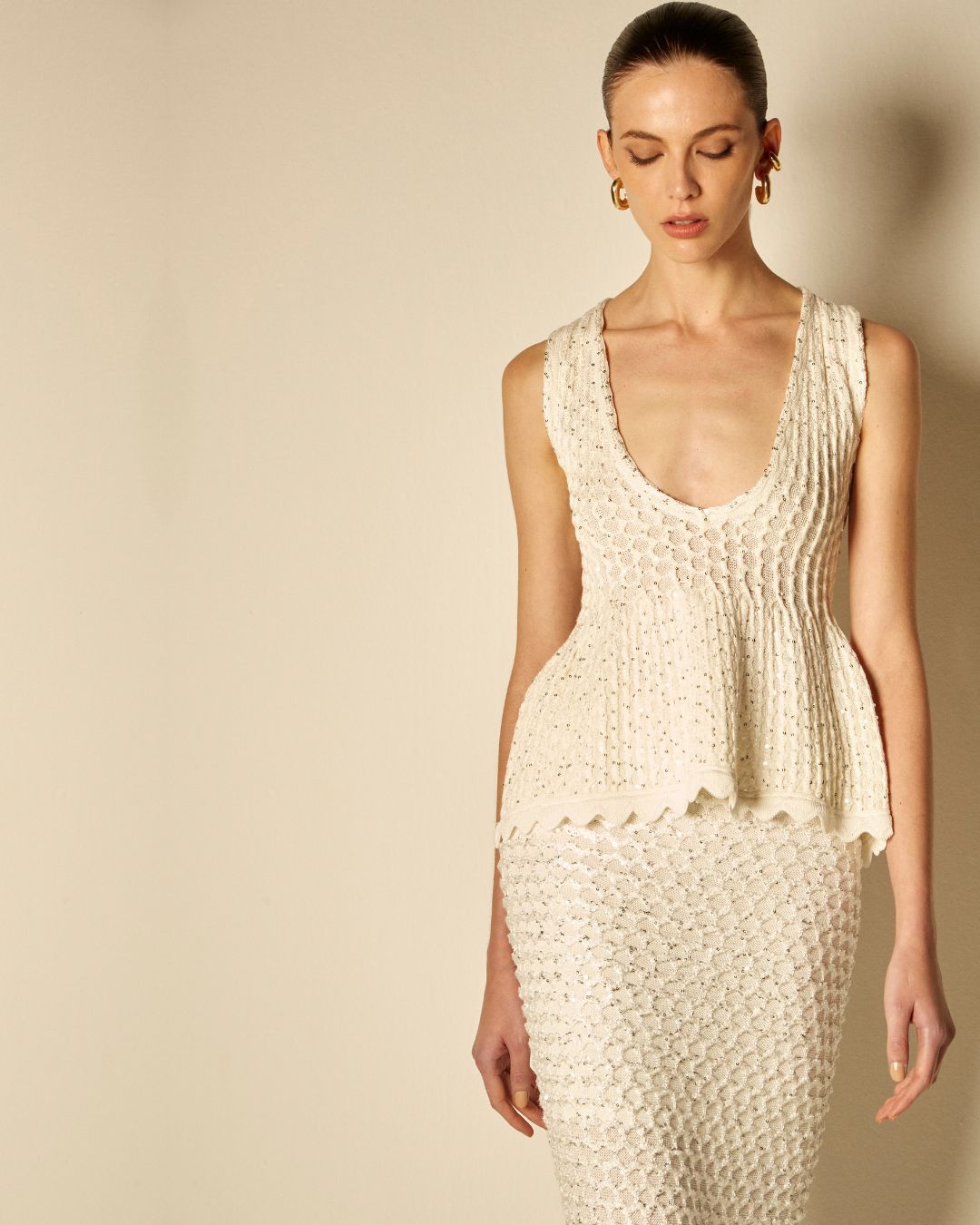 Top Amarilis Branco Off White - Maria Pavan