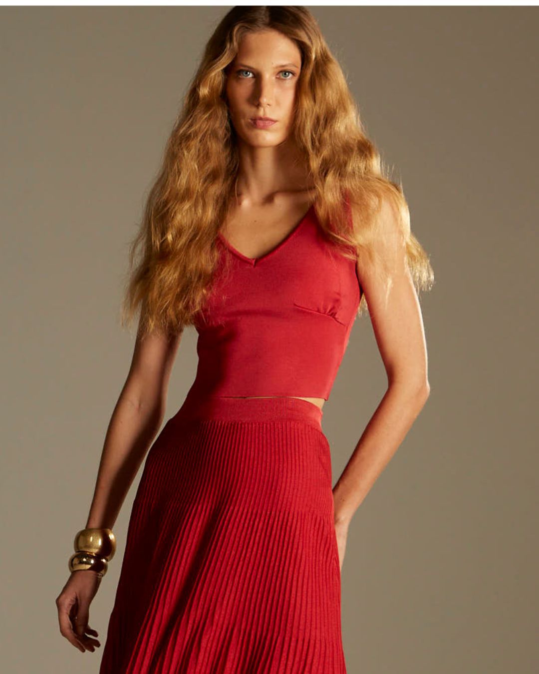 Blusa Top Roses Vermelho - Maria Pavan
