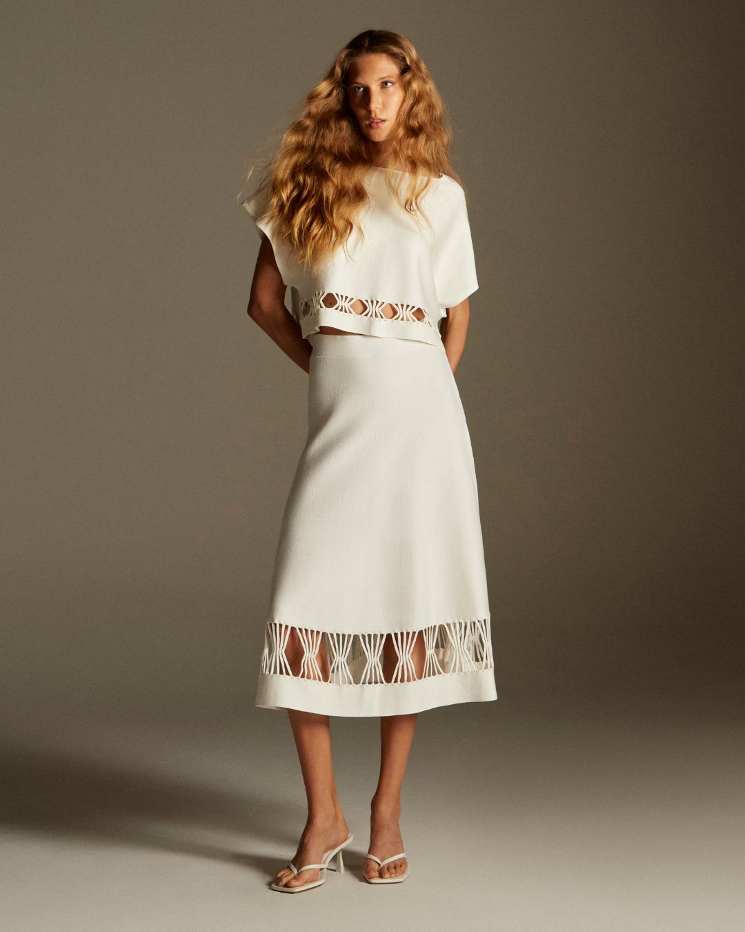 Saia Estrelícia Branco Off White - Maria Pavan