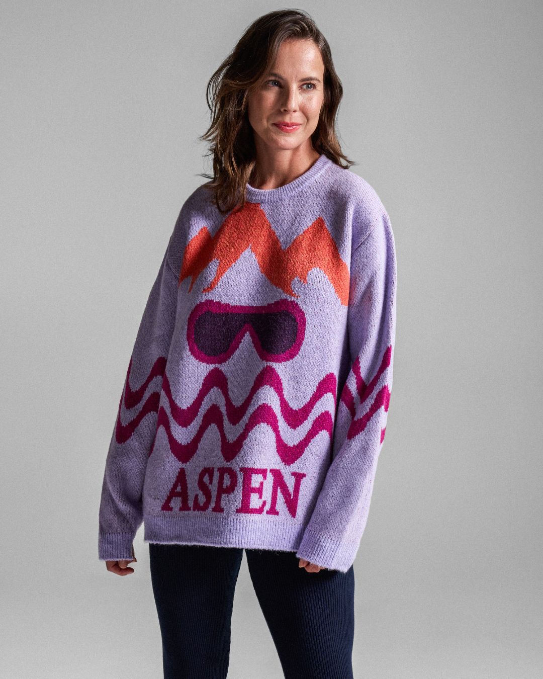 Pull Jacquard Aspen Lavanda - Maria Pavan