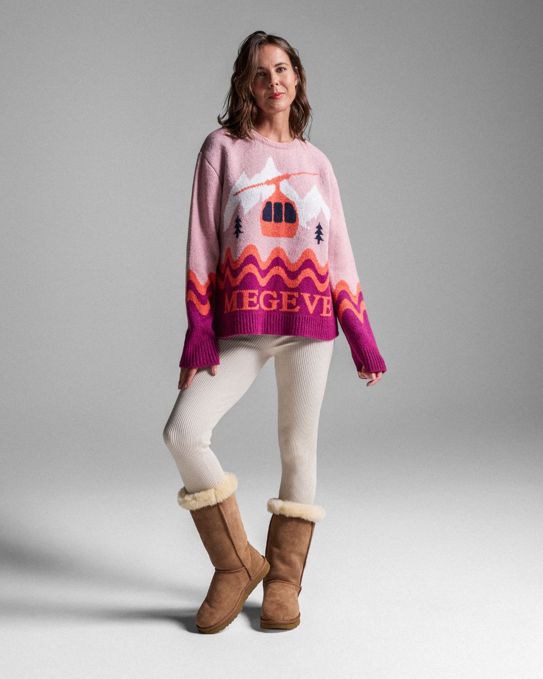 Pull Megeve SKI Rosa Framboesa - Maria Pavan