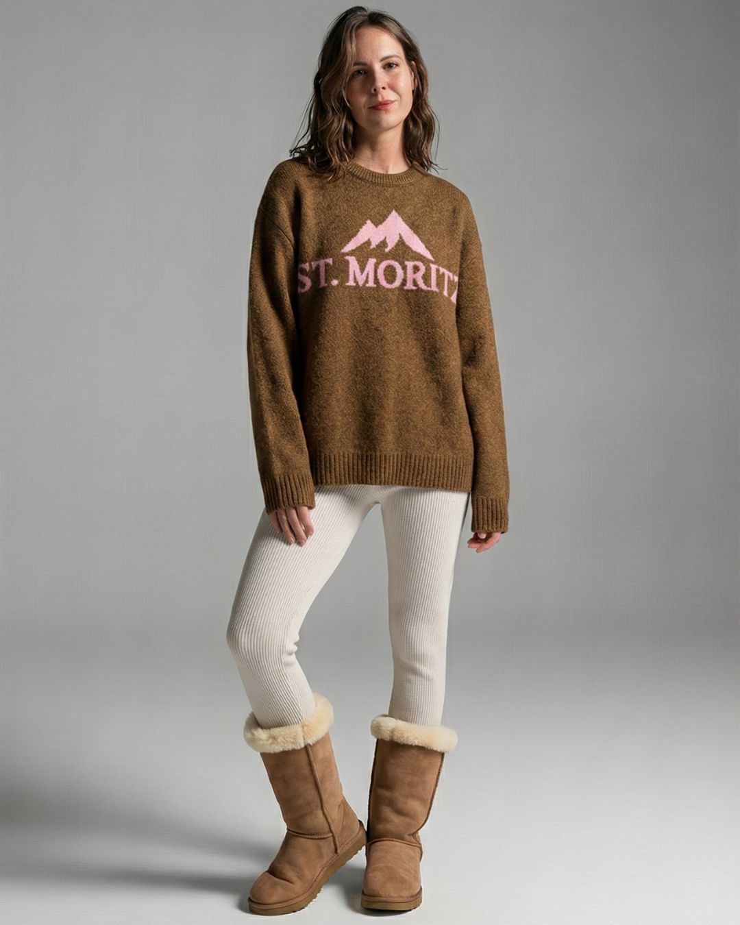 Blusa Pull St. Moritz Marrom Cognac - Maria Pavan