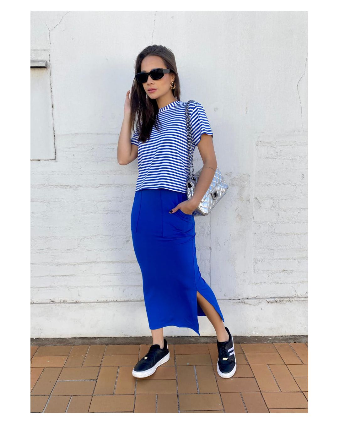 Conjunto Comfy Jessica Listrado Azul - Mimo de Renda