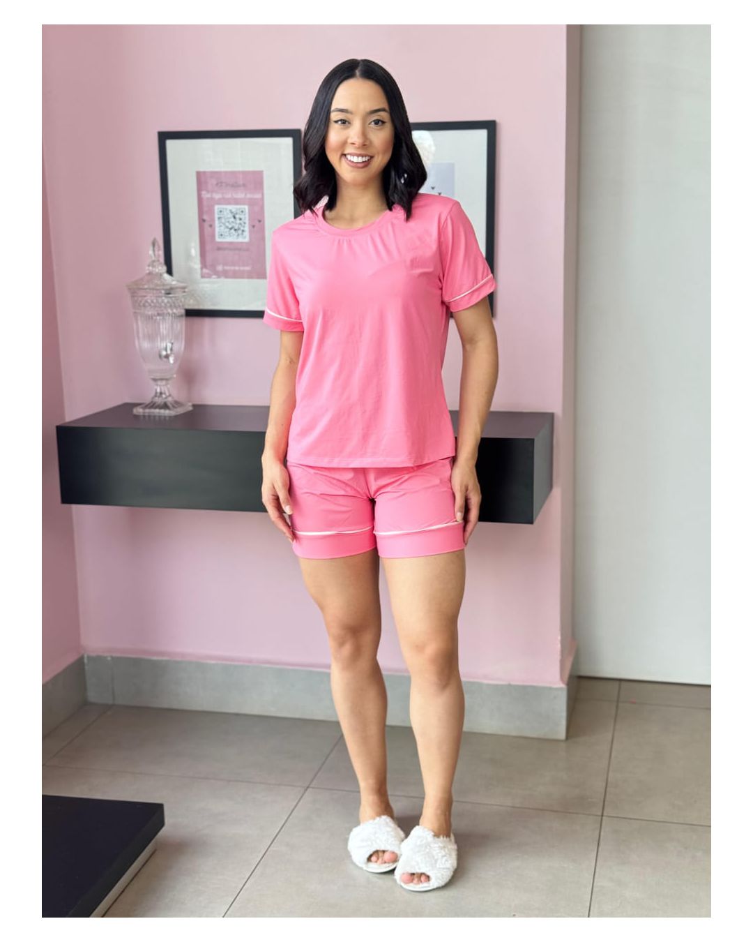 PIJAMA CURTO CORAL - Mimo de Renda