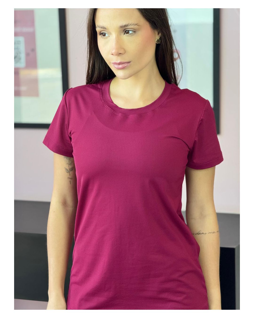 CAMISETA DRY FIT MARSALA - Mimo de Renda