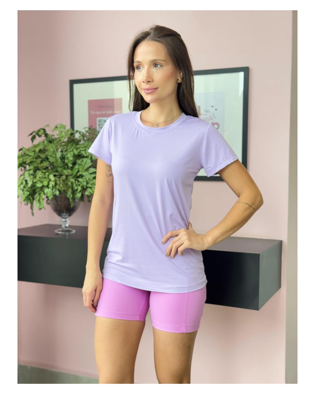 CAMISETA DRY FIT LILÁS - Mimo de Renda