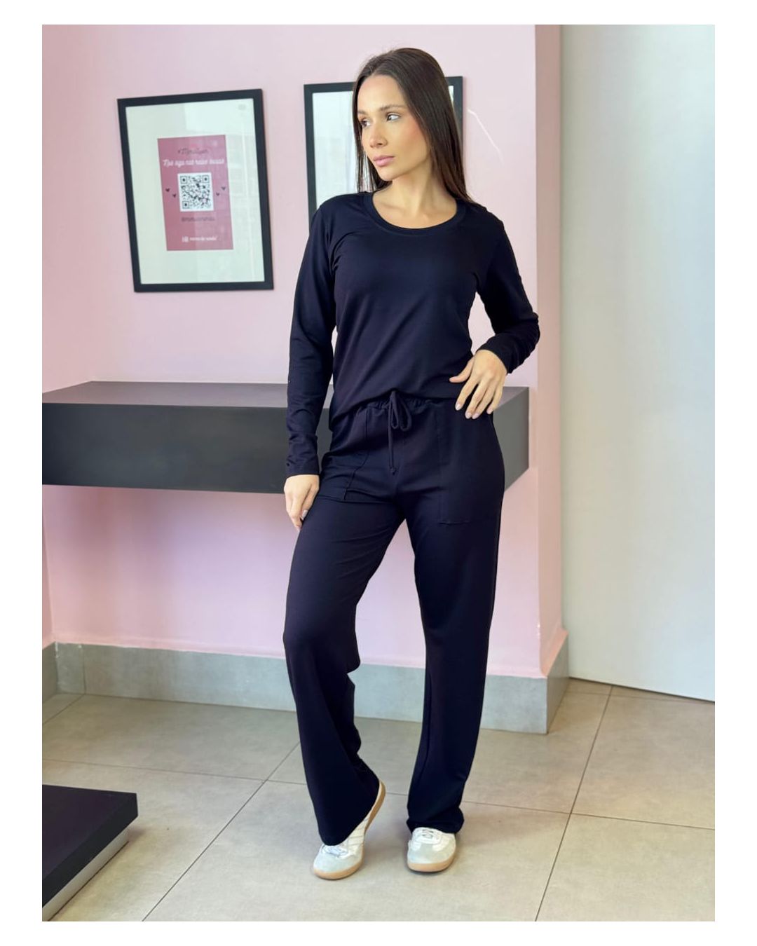CONJUNTO CASUAL COMFY PRETO - Mimo de Renda