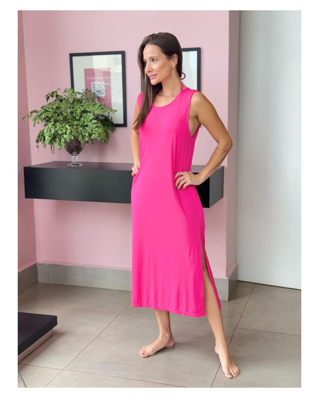 SAÍDA DE PRAIA LONGA PINK - Mimo de Renda