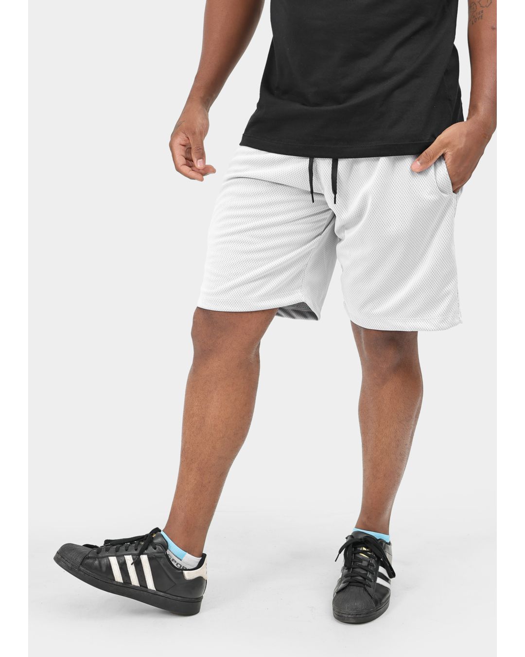 Bermuda Masculina DryFit Branca - Techmalhas