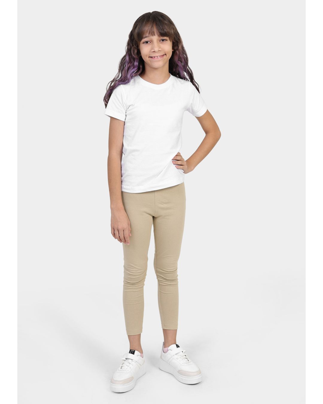 Calça Leggin Infantil Bege - Techmalhas