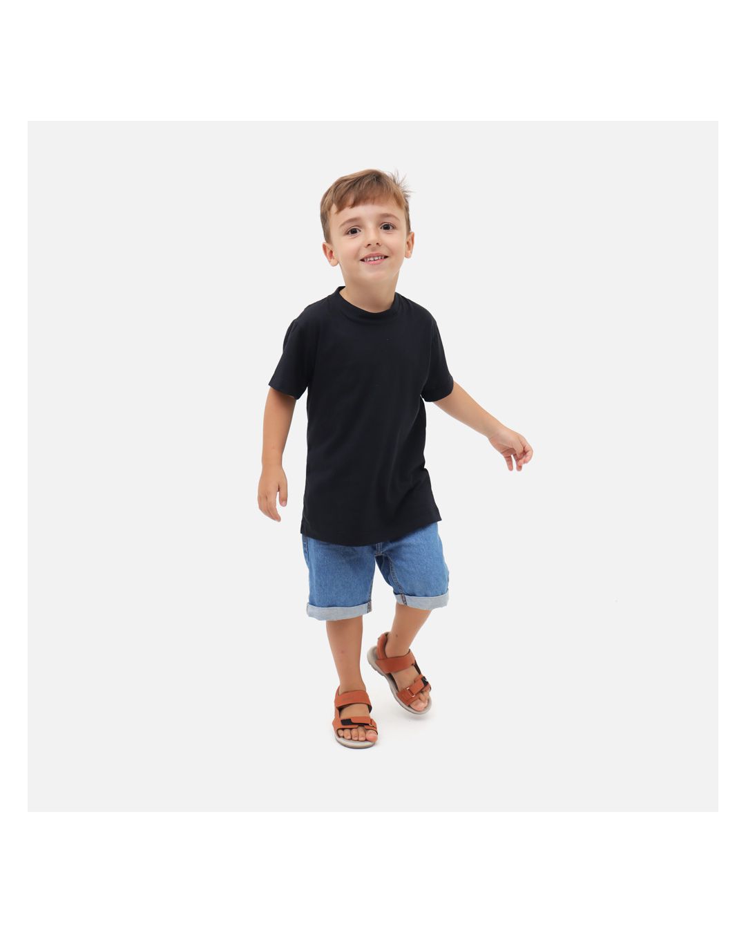 Camiseta Infantil Algodão Preto - Techmalhas