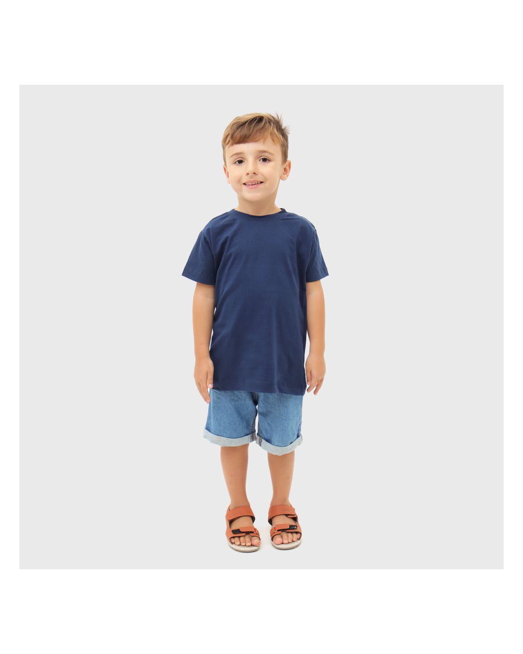 Camiseta Infantil Algodão Azul - Techmalhas