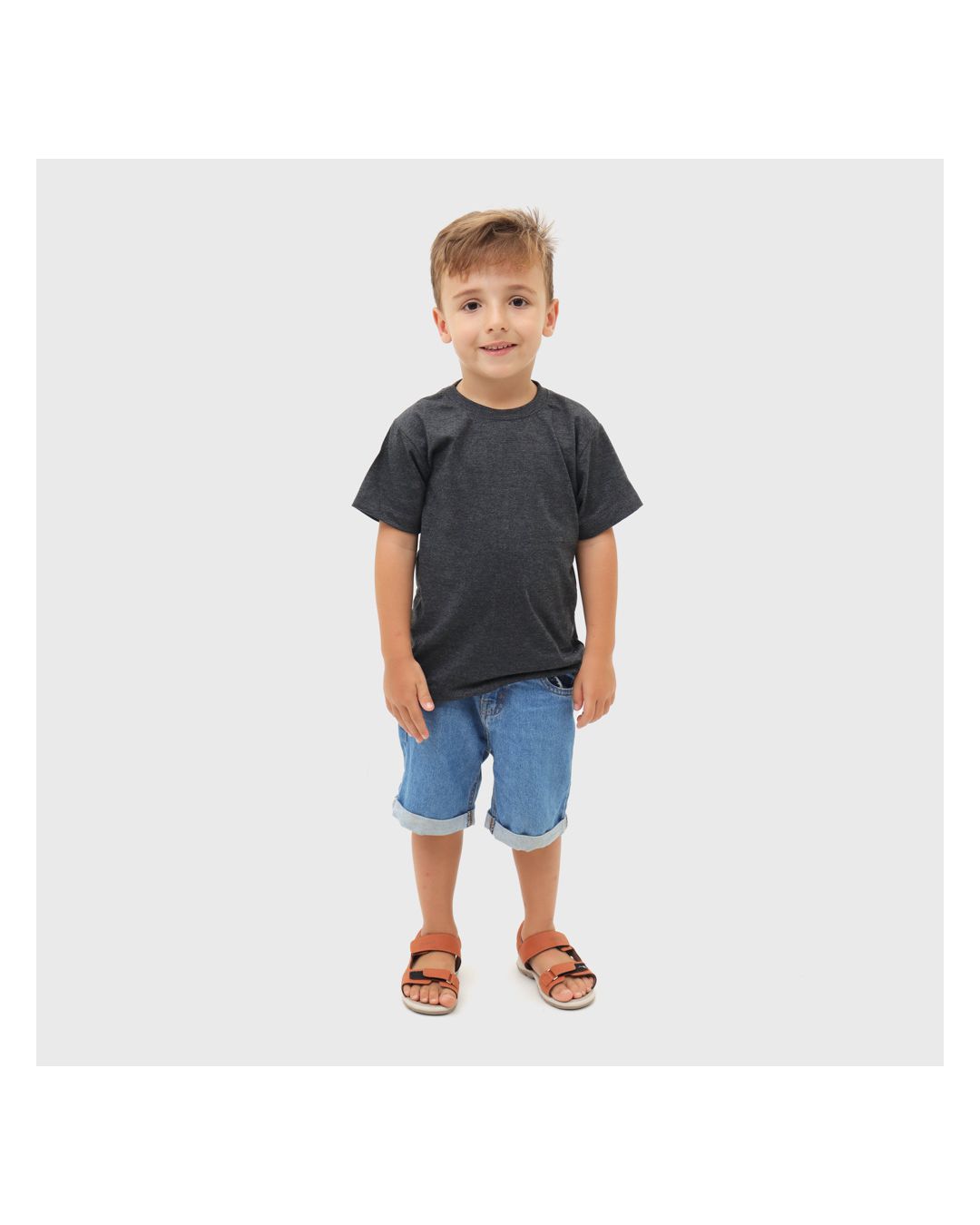 Camiseta Infantil Algodão Chumbo - Techmalhas