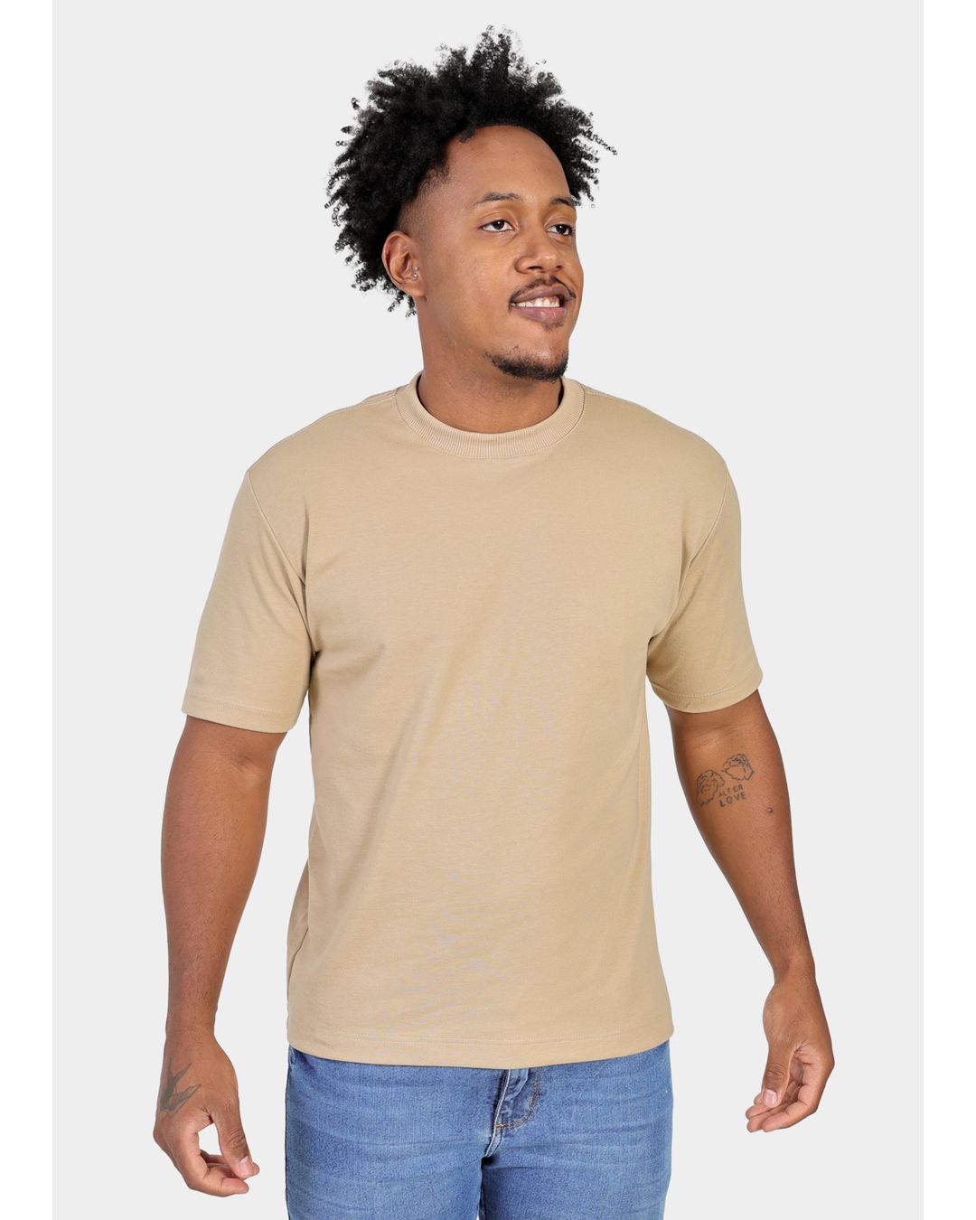 Camiseta Masculina Básica Suedine Caramelo - Techmalhas