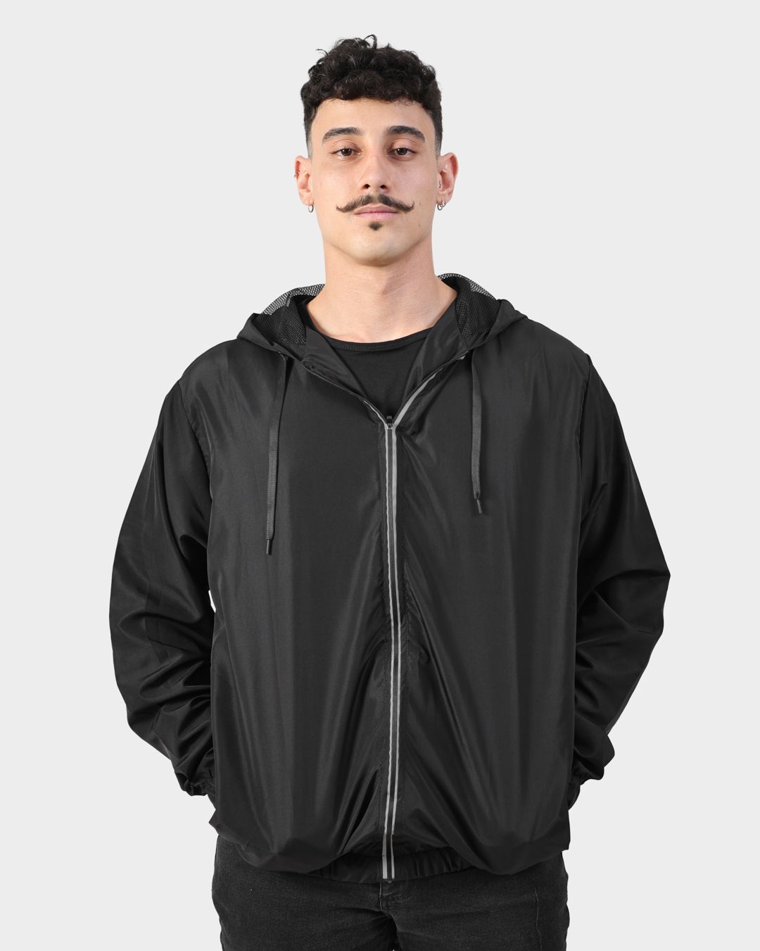 Jaqueta Corta Vento Masculina Impermeável Preto - Techmalhas