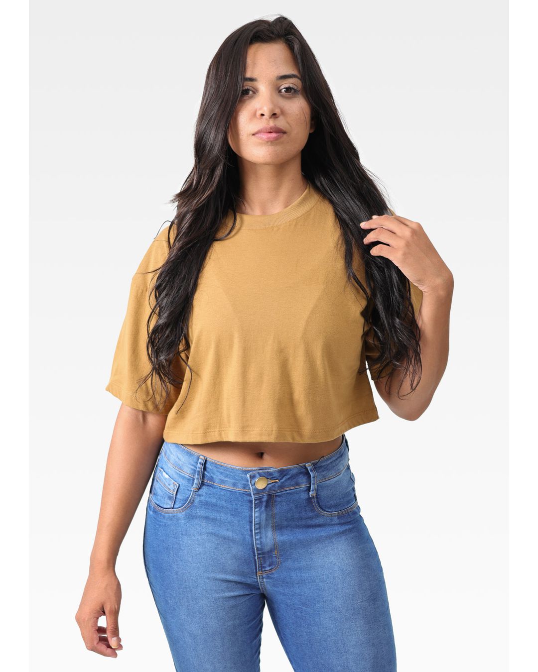Cropped Feminino Oversized Caramelo - Techmalhas