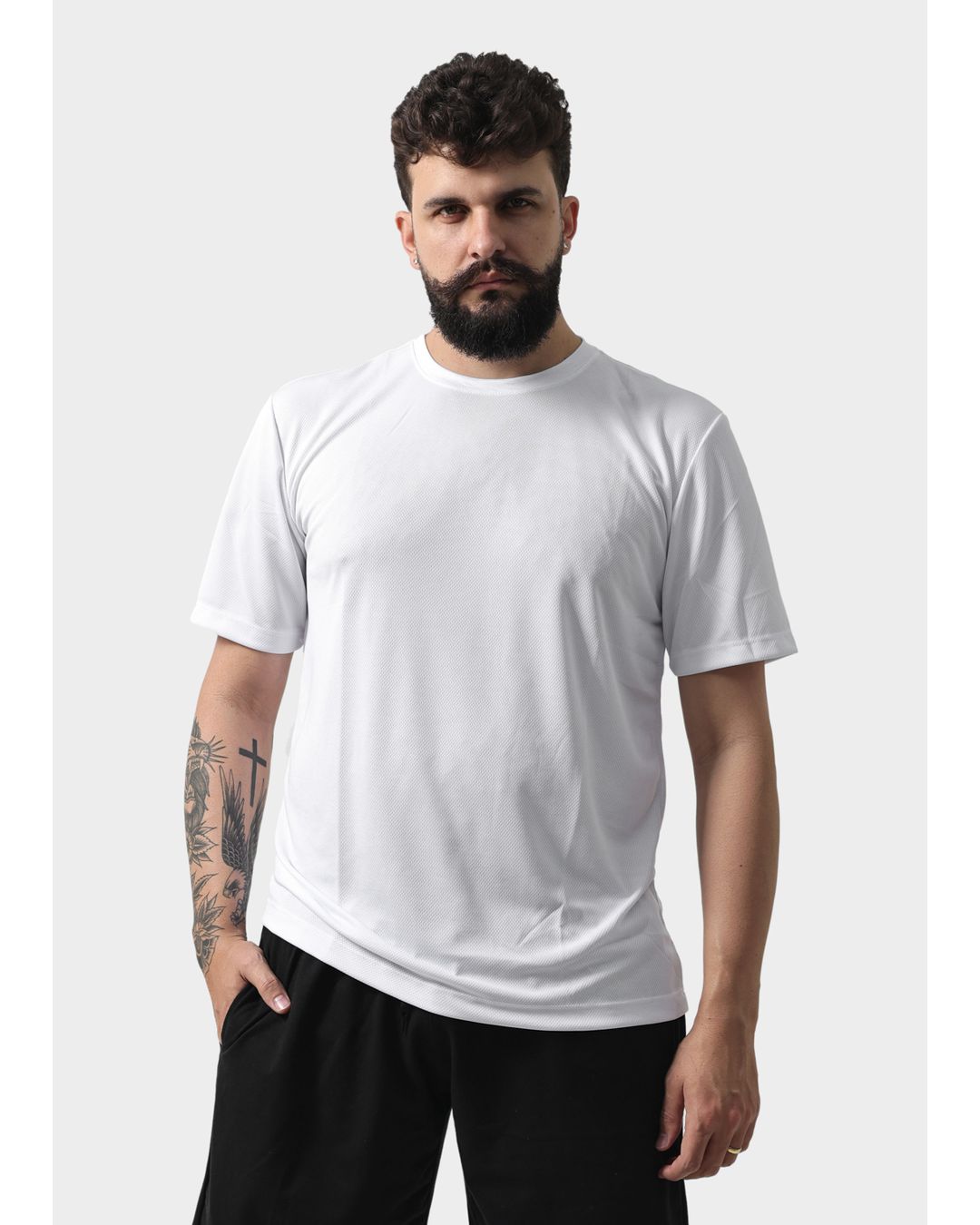 Camiseta Dryfit Masculina - Branca - Techmalhas