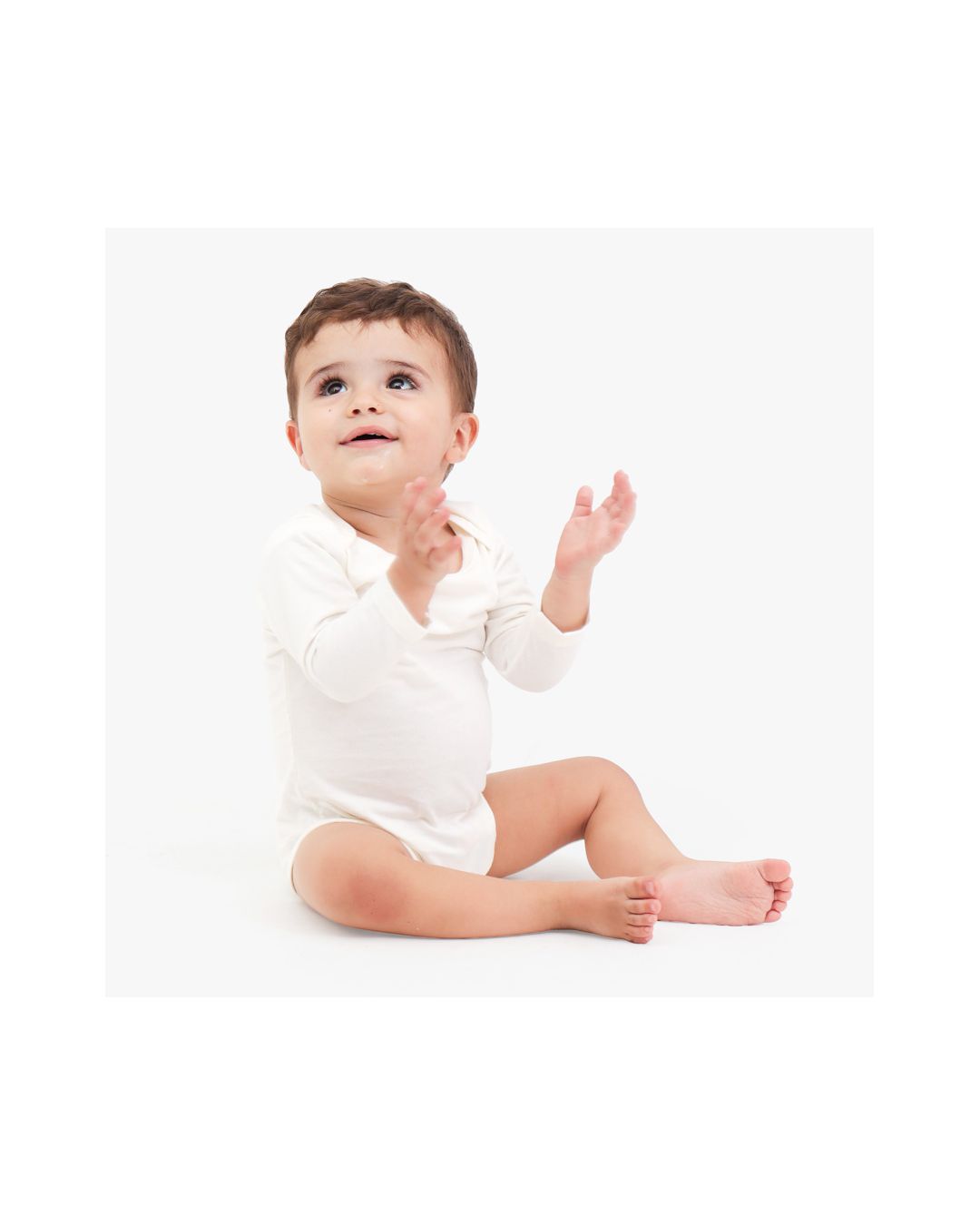 Body Bebê Manga Longa Branco - Techmalhas