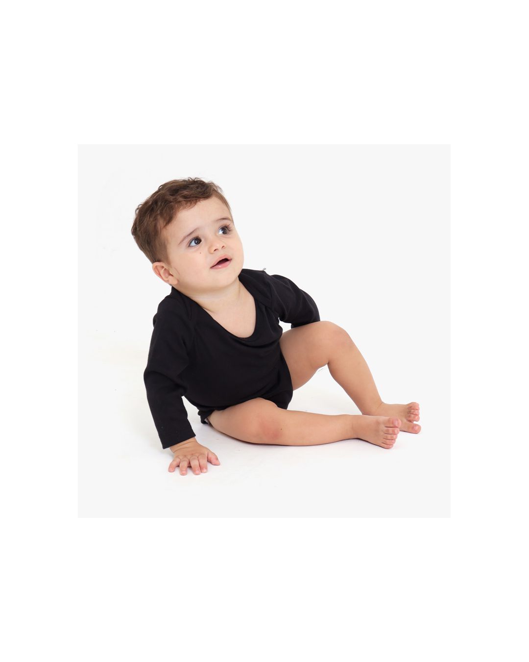 Body Bebê Manga Longa Preto - Techmalhas