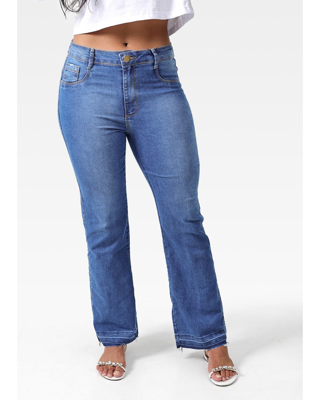 Calça Jeans Feminina Flare - Techmalhas