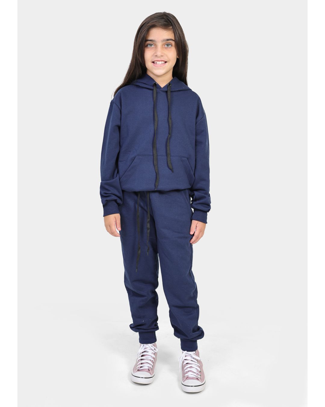 Conjunto Moletom Infantil Canguru Azul Marinho - Techmalhas