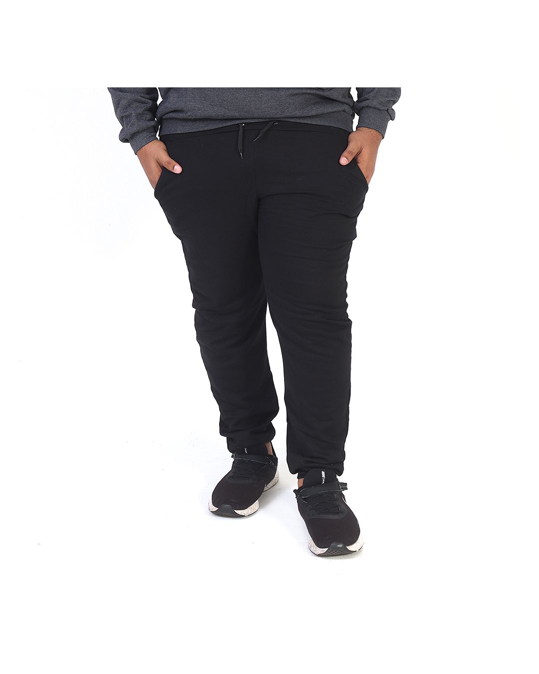 Calça De Moletom Masculina Plus Size Preta - Techmalhas