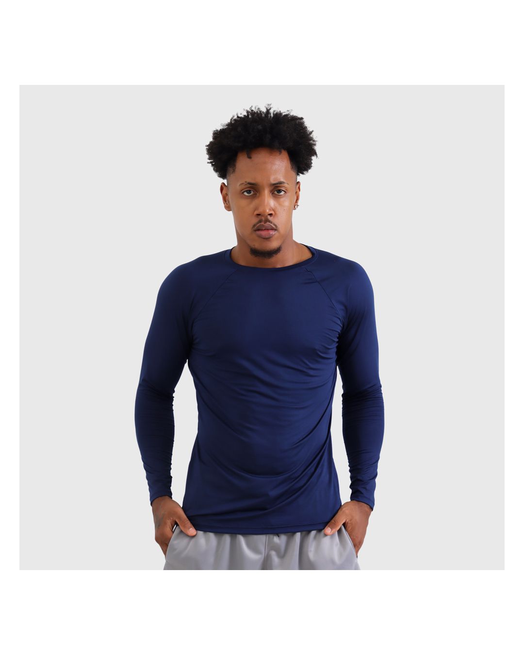 Blusa Térmica Masculina Uv Azul - Techmalhas