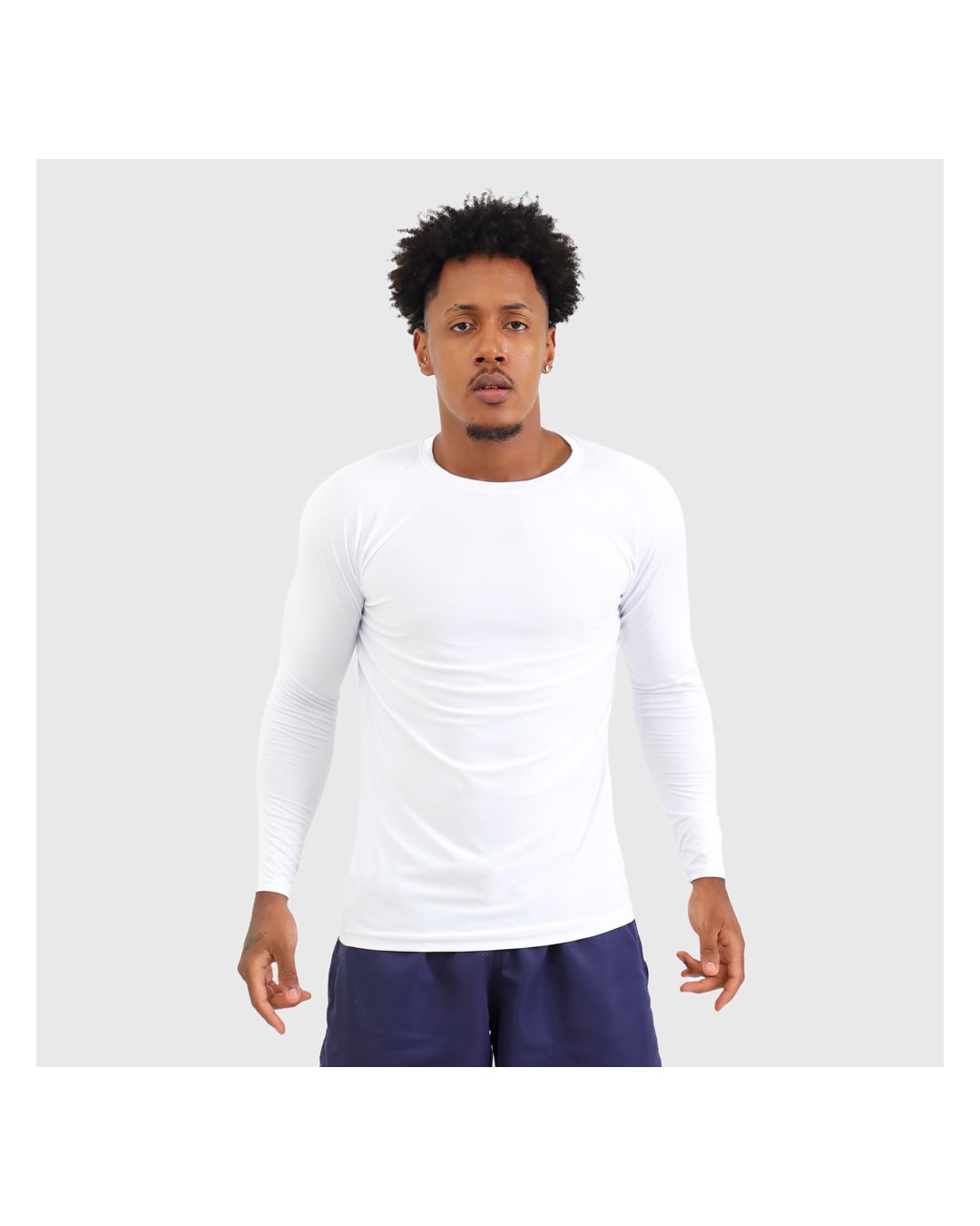 Blusa Térmica Masculina Uv Branca - Techmalhas