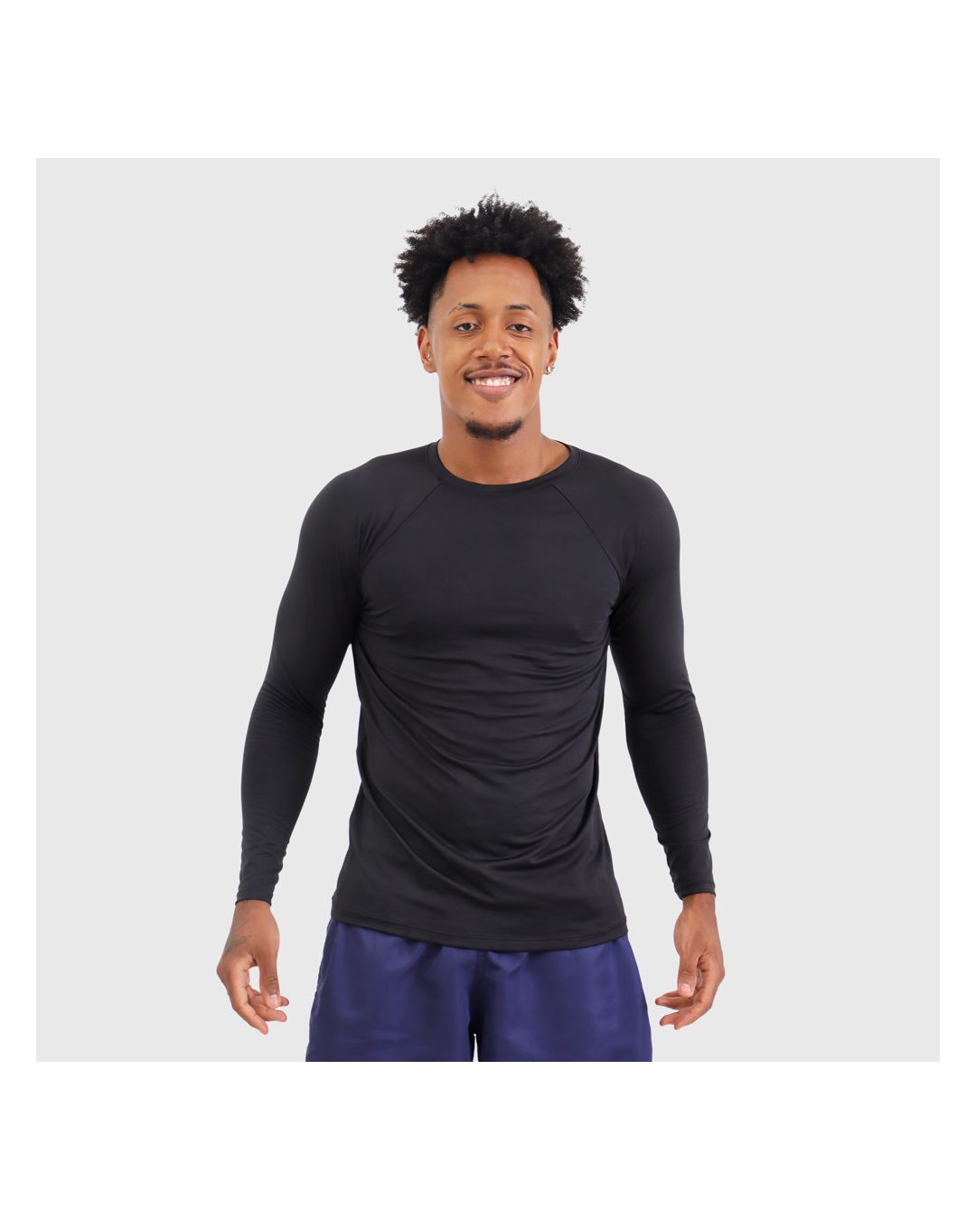 Blusa Térmica Masculina Uv Preta - Techmalhas
