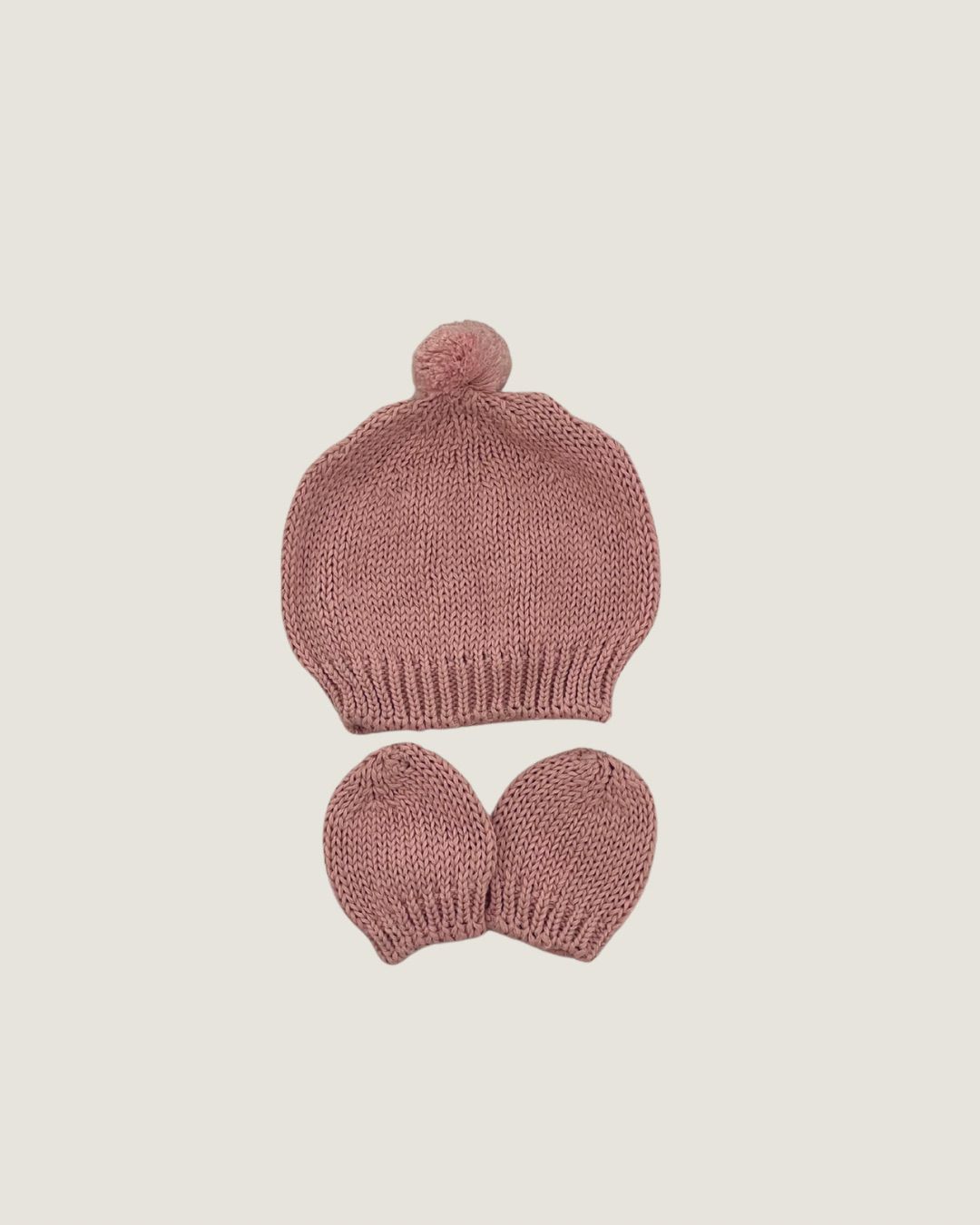 Kit de Touquinha e Luvinha Nova York Rosa Seco