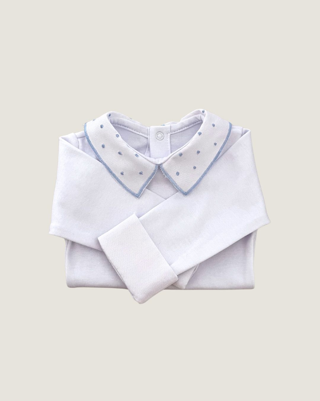 Body Poá Azul Bebê