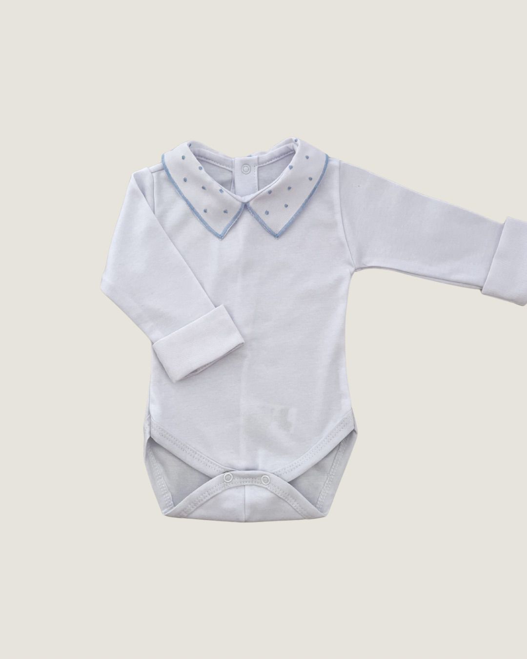 Body Poá Azul Bebê