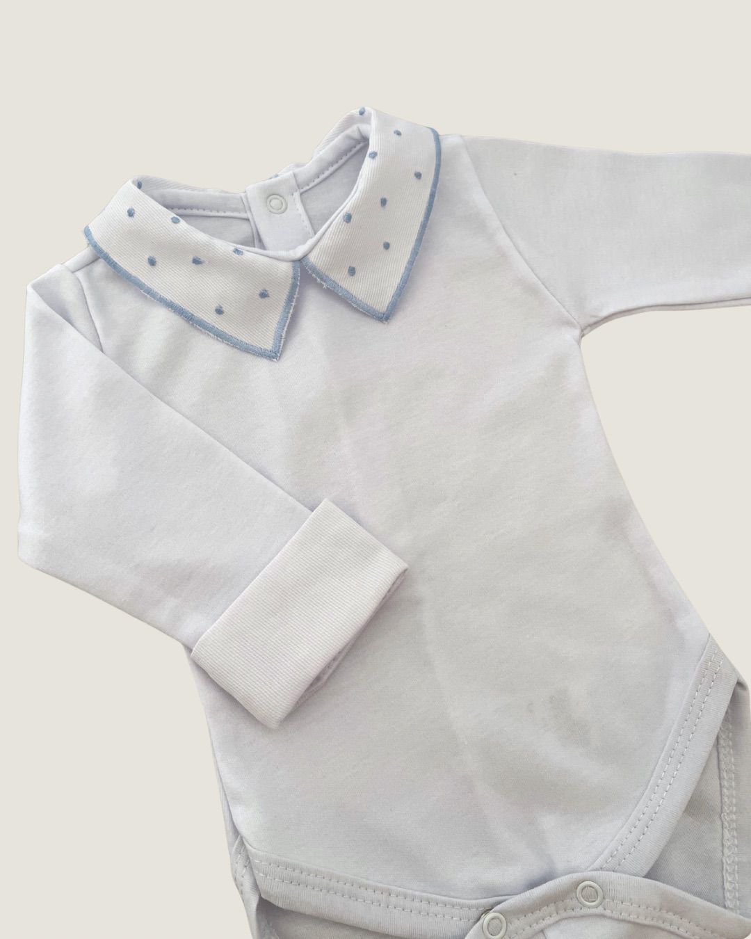 Body Poá Azul Bebê