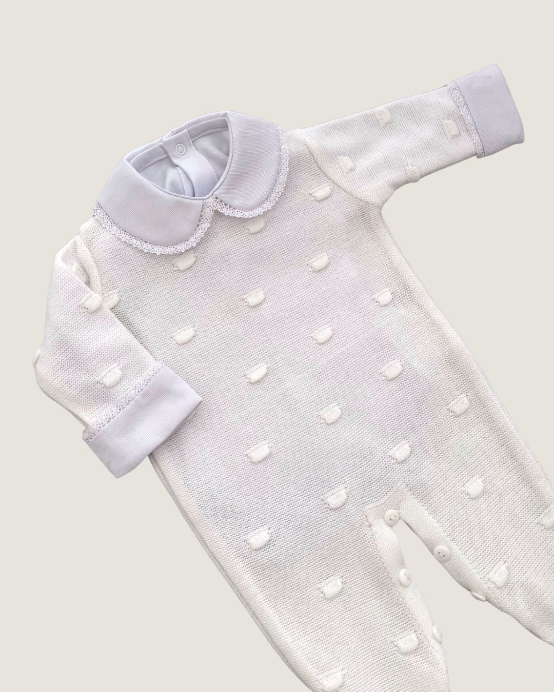 Macacão Poá Fem. Branco